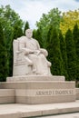 Arnold J. Damen, S.J. sculpture at the campus of Loyola University Chicago Royalty Free Stock Photo