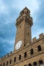 Arnolfo tower, Palazzo della Signoria and Palazzo Vecchio, Piazza della Signoria in Florence Royalty Free Stock Photo