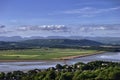 Arnside Viaduct and the Lake District Fells Royalty Free Stock Photo