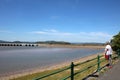 Arnside viaduct over River Kent, Cumbria