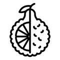 Aroma bergamot icon, outline style