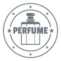 Aroma bottle logo, vintage style Royalty Free Stock Photo