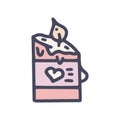 aroma candle color vector doodle simple icon