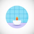 Aroma candle flat icon