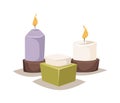 Aroma candle vector illustration.