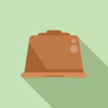 Aroma capsule drink icon flat vector. Strong coffee