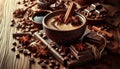 Aroma of coffee with hints of chocolate The coffee s scent has Royalty Free Stock Photo