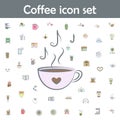 Aroma of coffee notes colored icon. Coffee icons universal set for web and mobile