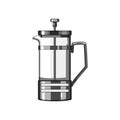 aroma french press coffee cartoon vector illustration