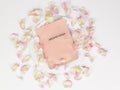 Aroma moisturizing facial sheet mask with flower extracts. Skin care and treatment, spa, natural beauty and cosmetology concept