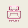 Aroma perfume line icon. Thin linear parfume signs for makeup and visage