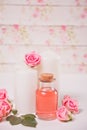 Aroma rose water for skincare, essential oils, spa beauty care