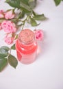 Aroma rose water for skincare, essential oils, spa beauty care