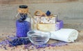 Aroma salt , lavender flowers, handmade soap