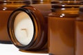 Aroma Soy and coconut wax candles in brown glass jars. Scented calming candle. Natural essential candles in a Amber jar.