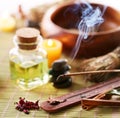 Aroma sticks in the spa salon Royalty Free Stock Photo