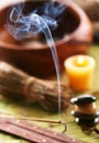 Aroma sticks in the spa salon. Royalty Free Stock Photo