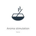 Aroma stimulation icon vector. Trendy flat aroma stimulation icon from sauna collection isolated on white background. Vector