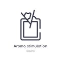 aroma stimulation outline icon. isolated line vector illustration from sauna collection. editable thin stroke aroma stimulation