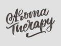 Aroma therapy letter for luxury lifestyle design. Alternative medicine. Healthy lifestyle concept. Organic sign