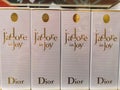 aroma for women J'adore Christian Dior, which belongs to the group of floral fruit on sale in a perfume boutique 12.12