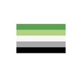 Aromantic flag flat icon, vector illustration