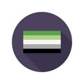 Aromantic flag, LGBT community flag. flat icon, vector illustration