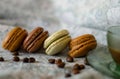 Aromas and flavors of France. Macarons