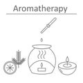 Aromatherapy. Citrus and pine scents. The poster or a banner for aromatherapy.