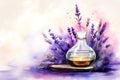 Aromatherapy diffuser and calming scents self care background