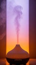 Aromatherapy Diffuser with Colorful Mist and Gradient Lighting Royalty Free Stock Photo
