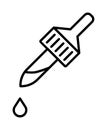 Aromatherapy, dropper, essential vector icon on transparent background. Outline Aromatherapy, dropper, essential vector