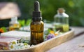 Aromatherapy essential oil bottle, herbal oil