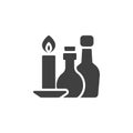 Aromatherapy, essential oil vector icon