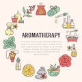 Aromatherapy and essential oils brochure template.