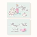 Aromatherapy hand drawn business cards template