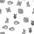 Aromatherapy Herbs Vector Seamless Pattern