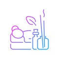 Aromatherapy massage gradient linear vector icon