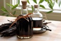 Healthy treatment jasmine spa bottle oil nature beauty aromatherapy herbal vanilla aroma