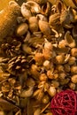 Aromatherapy potpourri dried plants and flowers nuts