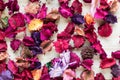 aromatherapy potpourri mix of dried aromatic flowers Royalty Free Stock Photo