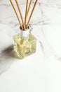 Aromatherapy reed diffuser air freshener with text space below