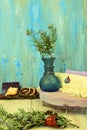 Aromatherapy rustic background