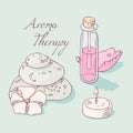 Aromatherapy and spa hand drawn vector clip art