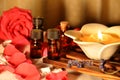 Aromatherapy treatment in candle light Royalty Free Stock Photo