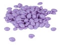 Aromatherapy violet lavender wax drop isolated on the white