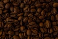 Aromatic Background of roasted coffee beans