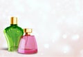 Aromatic Perfume bottles on light background