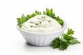 Aromatic Bowl mayonnaise parsley. Generate Ai