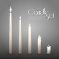 Aromatic Burning Candles Animation Set